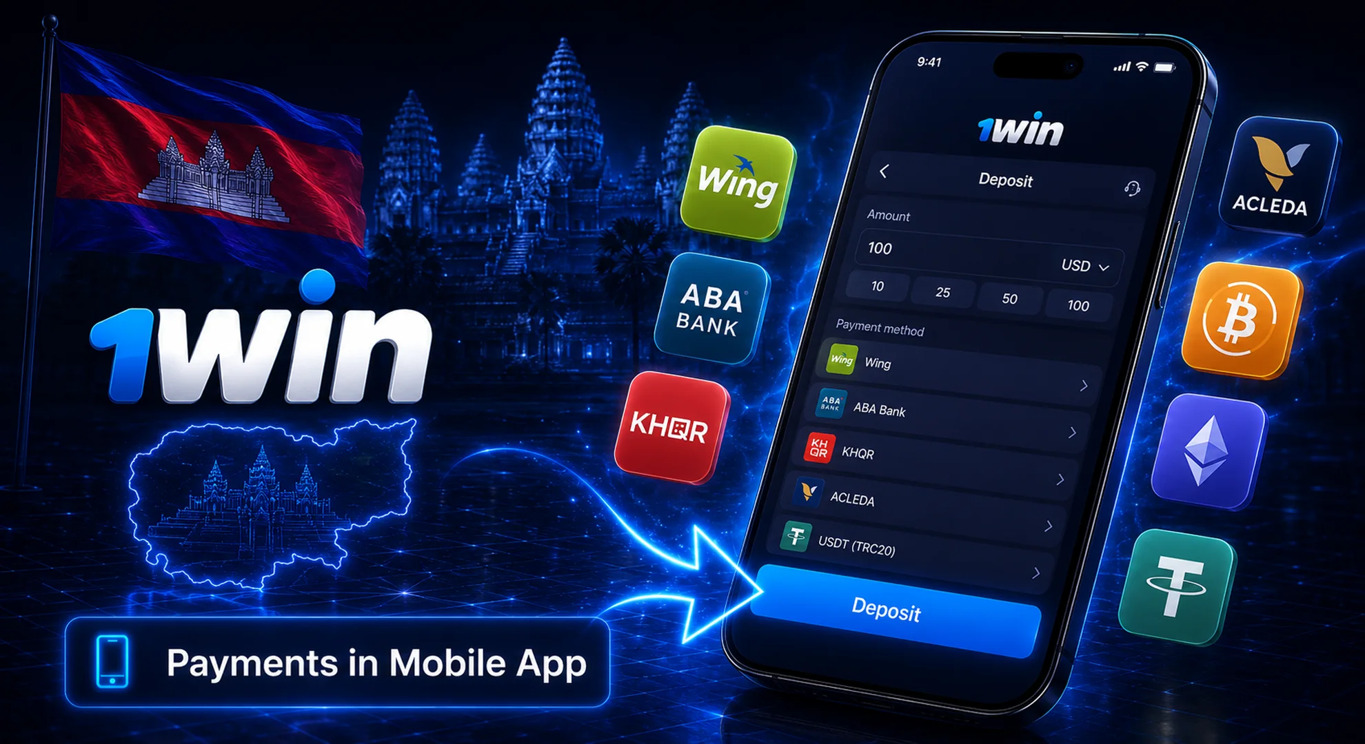 payment methods in mobile app